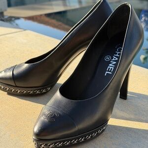 Chanel 8.5 Black Pumps